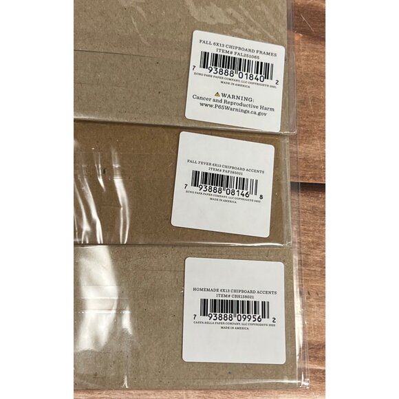 Echo Park Fall & Homemade Chipboard Accents & Frames Lot Of 3 AUTUMN - Picture 5 of 5